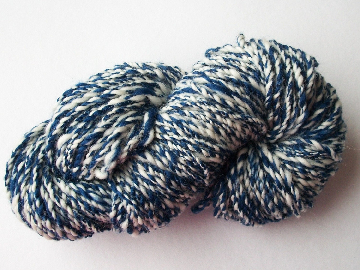 Handspun pure merino  bulky thick and thin  2 ply Art Yarn