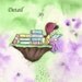 Brunette Girl Reading Books with Dragonflies - The GIRL Who LIKED To READ  - 8x10 Art Print