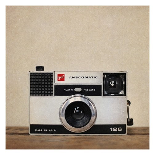 Vintage Camera Wall Art - Anscomatic - 8x8 Fine Art Photograph - Minimalist, Masculine Art - Vintage Love