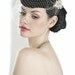 Edith Birdcage blusher Veil, wedding veil, bridal veil, deco, ivory veil.  Wedding hair accessory Bridal hair accessory Ready to ship