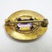 Tiny Victorian Pin Purple Amethyst Glass Gold Gilt C1880 February Birthstone
