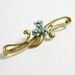 Antique Art Nouveau 14K Gold Pin Baby Blue Enamel Seed Pearls C1910