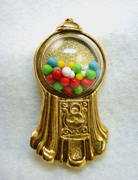Vintage Gum Ball Machine Brooch