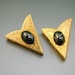 Vintage Western Collar Points with Black Stone