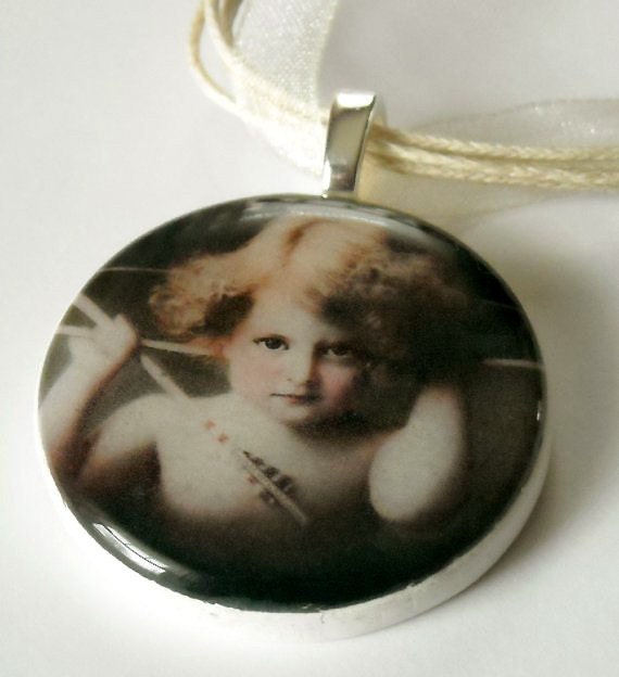 Cupid Awake Polymer Clay Necklace M.B. Parkinson