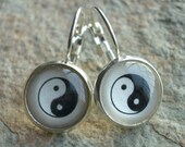 Silver Plated Brass Yin Yang Earrings