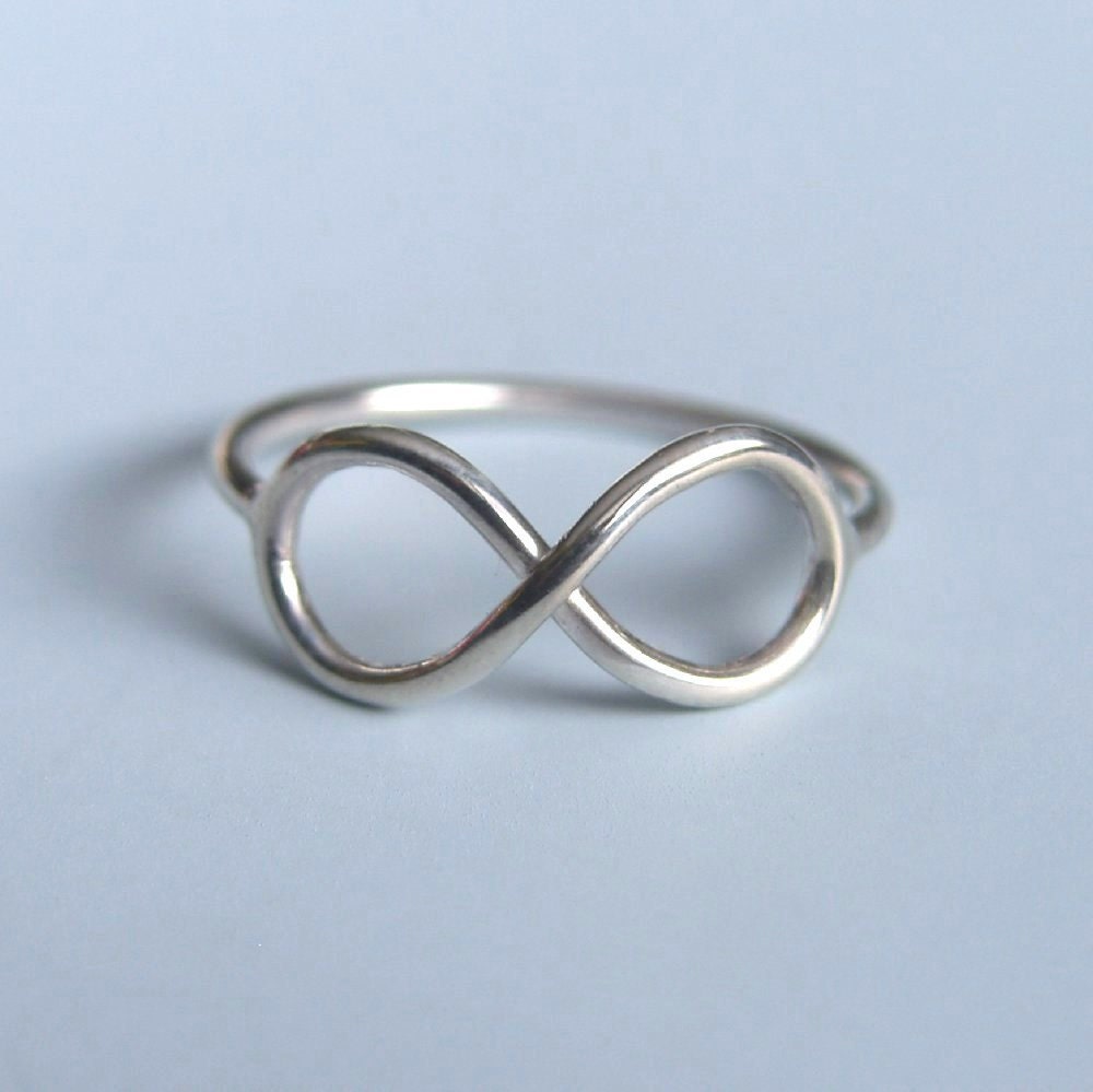 Infinity Rings Set of Two Friendship Rings Sterling Silver