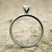 Custom Built Round Diamond Engagement Ring in 14K White Gold with Scrolls and 4 Prong Setting