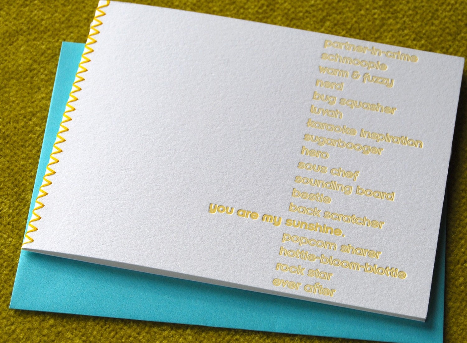 You Are My Sunshine (and more) card