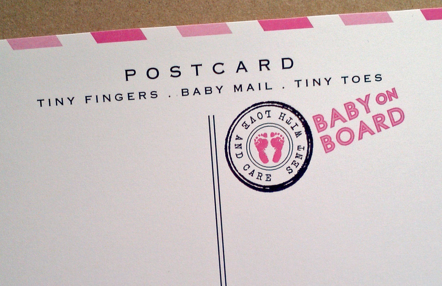 100 Baby Girl Air Mail Postcards
