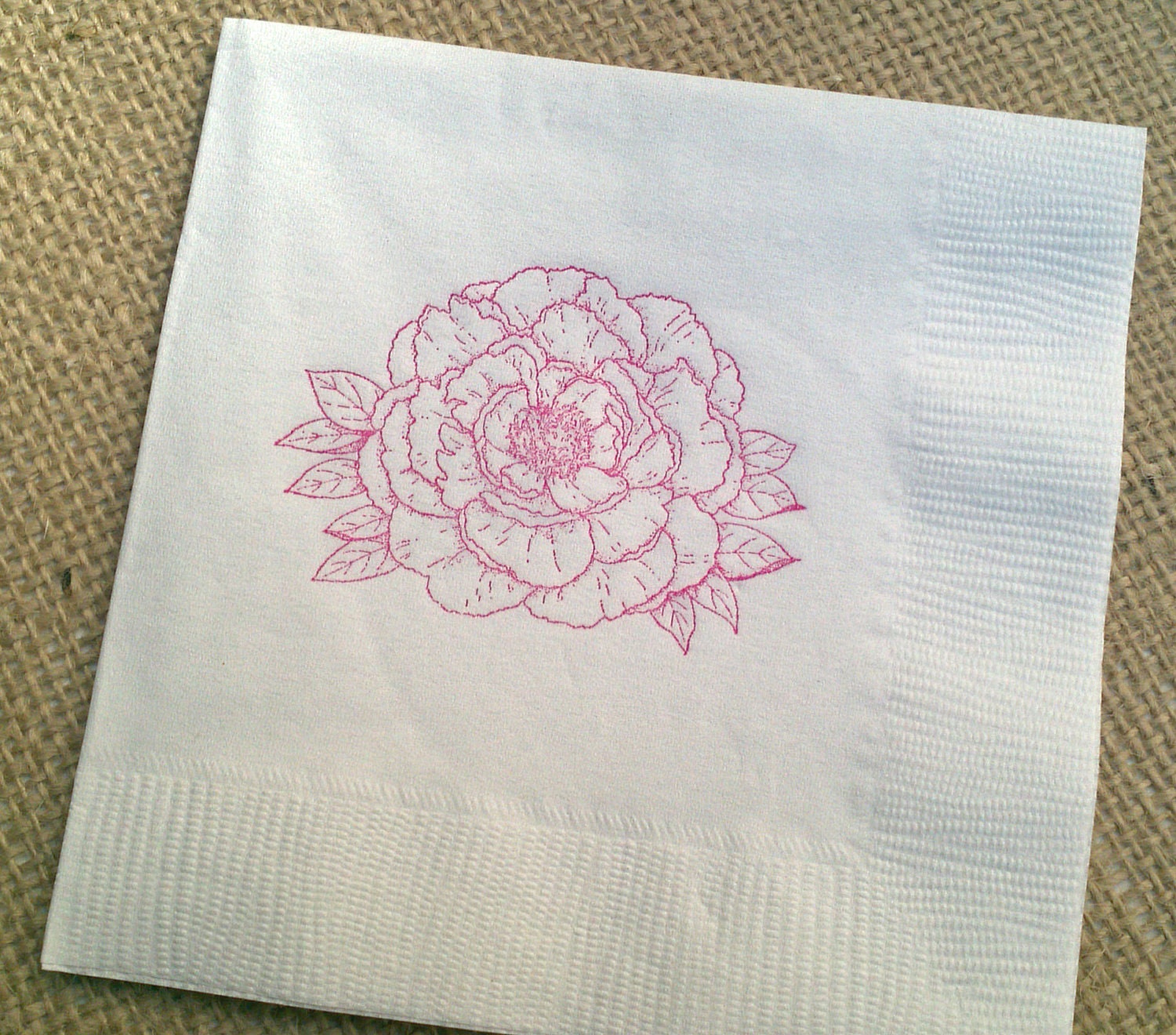 Peony Cocktail Napkins - 50 pack