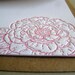 Peony Letterpress Stationery in Fuchsia with Sewn Envelope - 5 pack