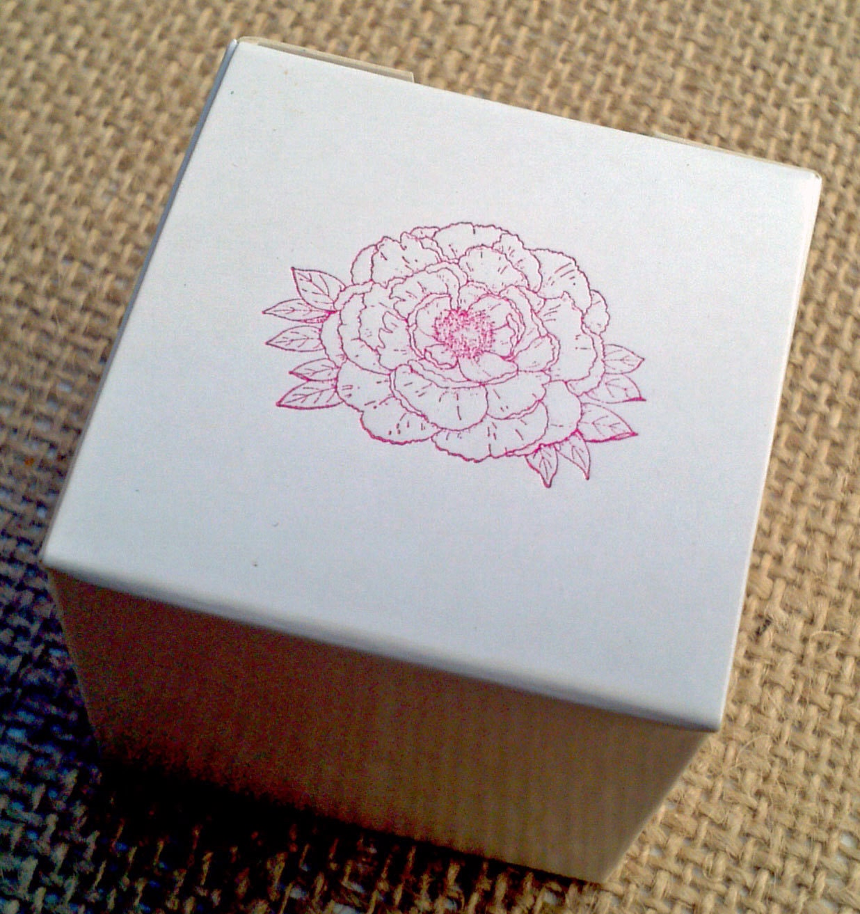 Peony Favor Box - Letterpress Kissed - 10 pack