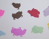 32 Baby Chick punchies  in 8 colors approx 1 inch x 1 inch.