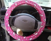 Steering Wheel Cover  hello kitty pink