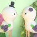 Cute Love birds wedding cake toppers - Personalized, promo price, bride and groom figurines