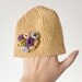 Modern Cotton Baby Girl Hat for Spring and Summer - First Flowers -  Newborn - Baby Shower - Made to Order - OOAK