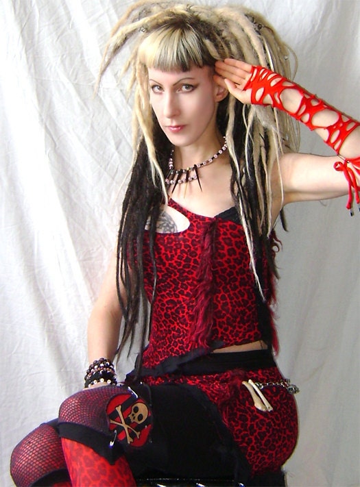 Cave Girl apocalypse top cyber punk gothic voodoo