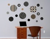 Delightful Dots Black Brown Wall Decals (Repositionable)