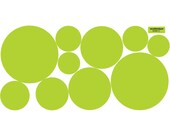 Lime Green Dots Wall Decals (Repositionable)