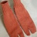 Hand knit Tabi Socks - Orange - Medium