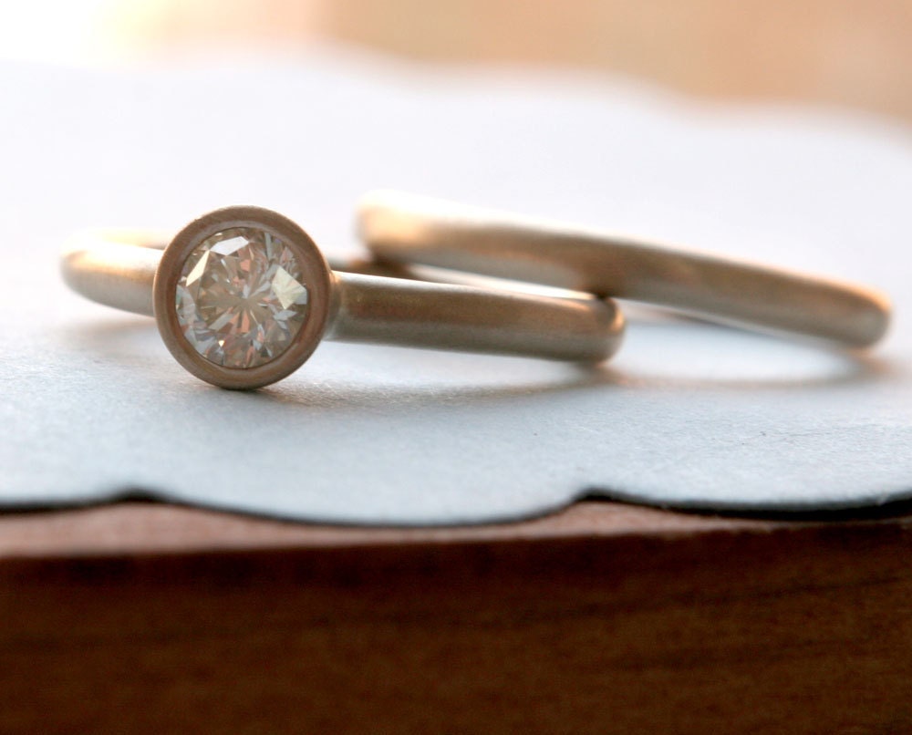 Recycle Gold Ring,  GIA Certified Diamond Ring, Diamond Ring, Engagement Ring. 1ct. Diamond Ring,Wedding Ring Set