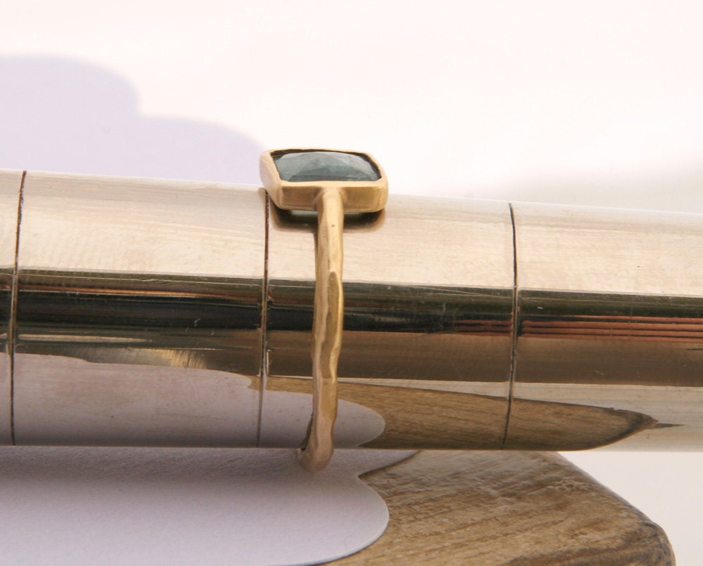 Rose Cut Tourmaline Slice Ring