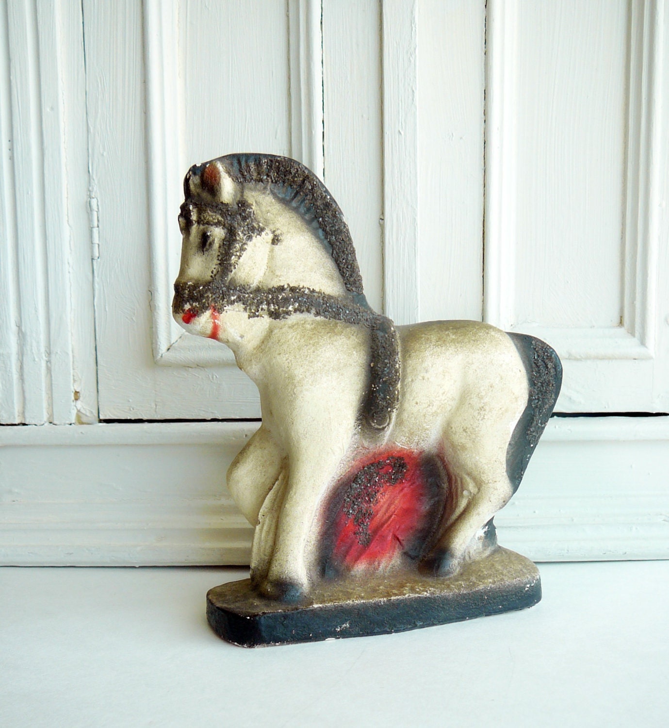 Vintage Chalkware Horse Carnival Prize