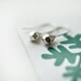 Sparkly droplet faceted dangle silver earrings
