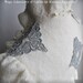 Must Have Bolero, Shrug Wedding /FASHION Philosophy/, Roses, Ostrich Brooch, Silver Embroidery Lace, Couture, US 6 Free Shipping