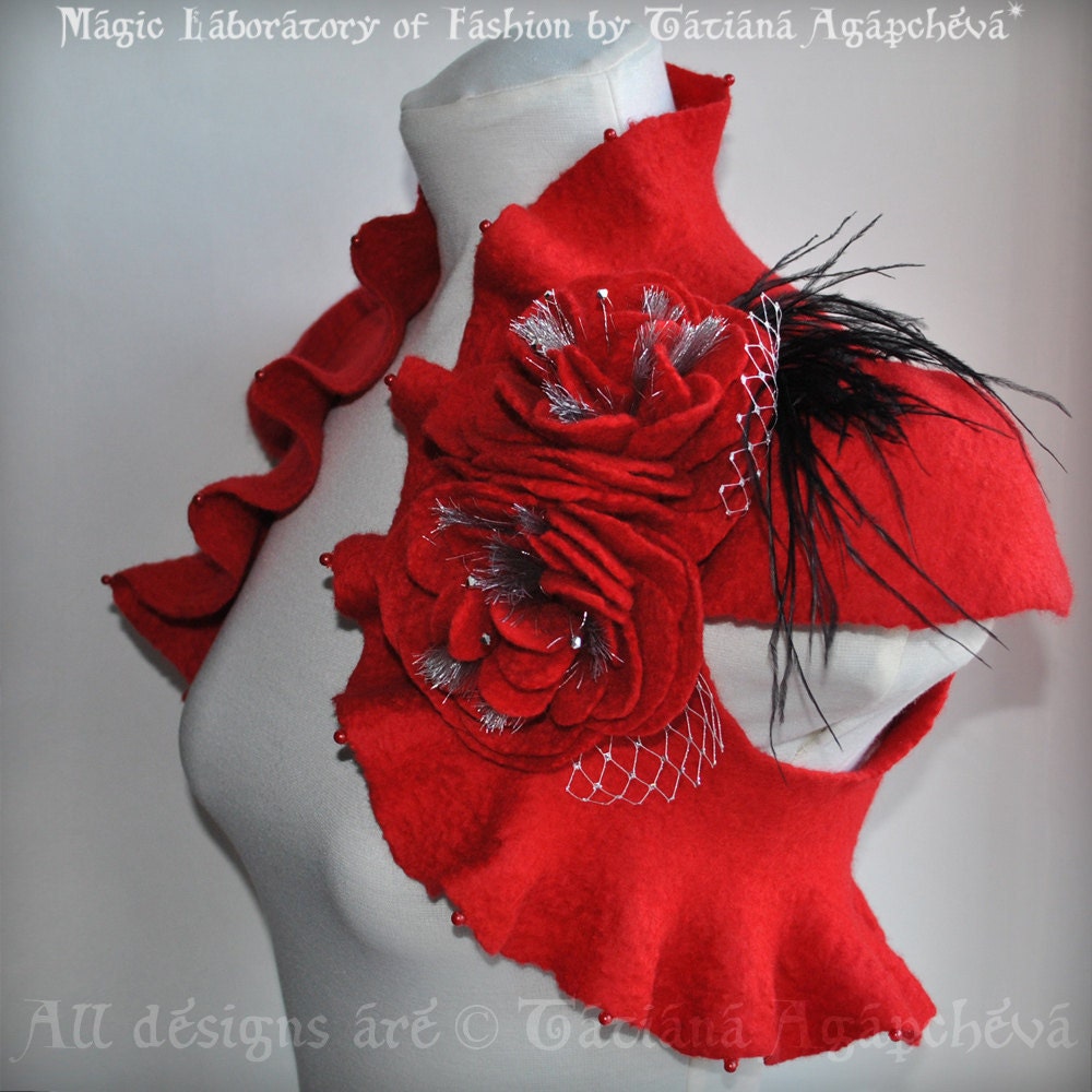 Wedding Bolero, Shrug Bridal, Cap Sleeves /The Love Ball/ Felted US 6, Peonies Brooch, Swarovski, Valentines 2011 Best Seller
