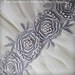 Sash, Belt, Wedding, Bridal, Rhinestones, Crystals Beaded /Damascus ROSE/ Heavy Silver Venice Lace,  2011-2012, TianaCHE, Ready to Ship