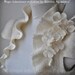 Statement Bolero, Shrug, Jacket, Ivory, Wedding Felted Couture, Blossoms Cherry Corsage, Cap Sleeves, US 6 /CHERRY Blossoms/