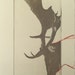 Small original deer etching