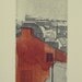 original etching of a town,hand pulled