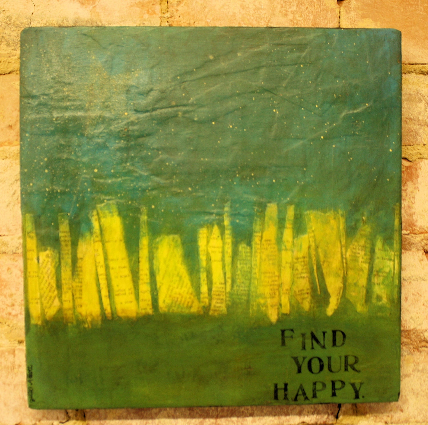 Find Your Happy- Original Mixed Media Painting