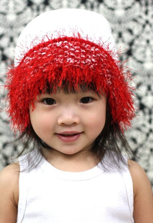 child party hat red fur cotton christmas hat