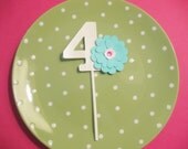 Flowery Girl's Number 4 Cupcake Topper - Ready to Ship Today Il_170x135