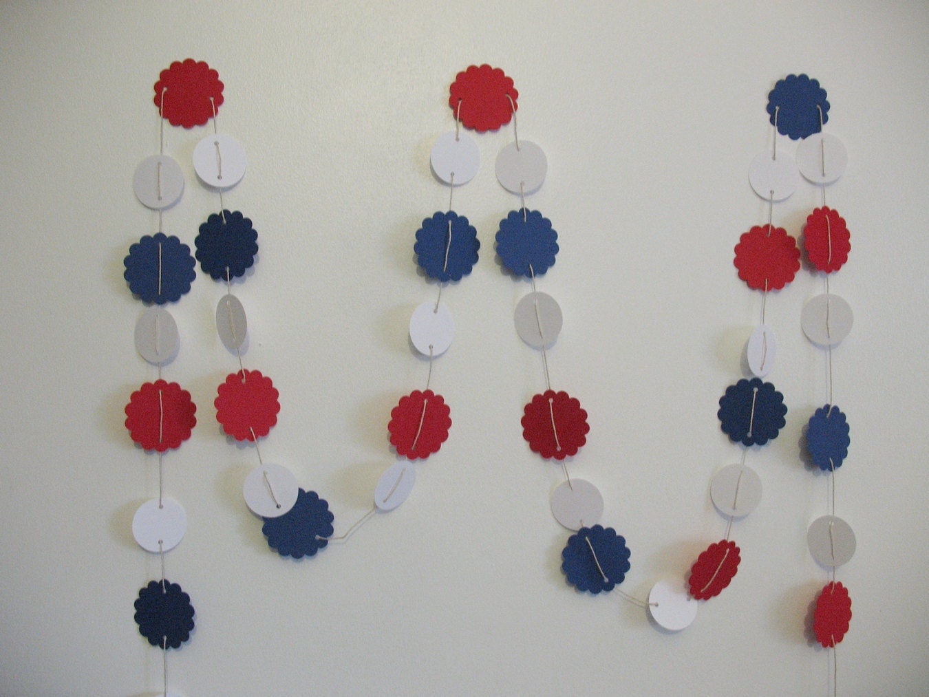 Scallop Circle Paper Garland 9 ft - July 4th Il_170x135