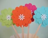12 Betties Cupcake Toppers - Luau Collection - Ready to Ship Il_170x135