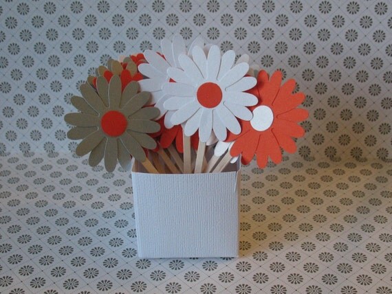 12 Daisy Cupcake Toppers Il_570xn