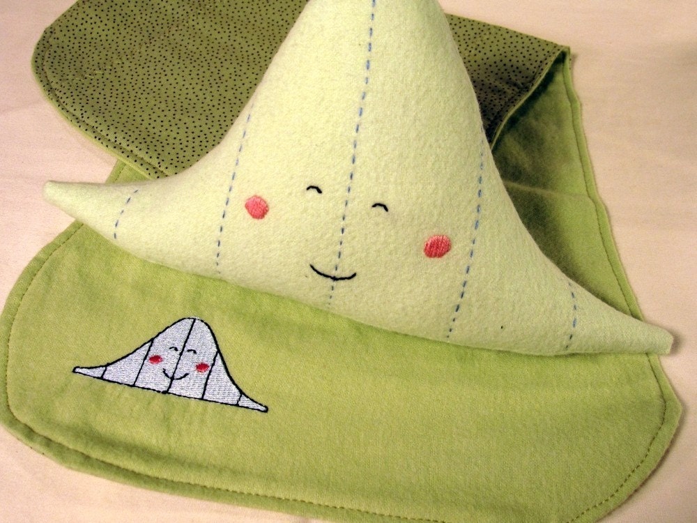 Distribution Plushie and Burp Cloth Set