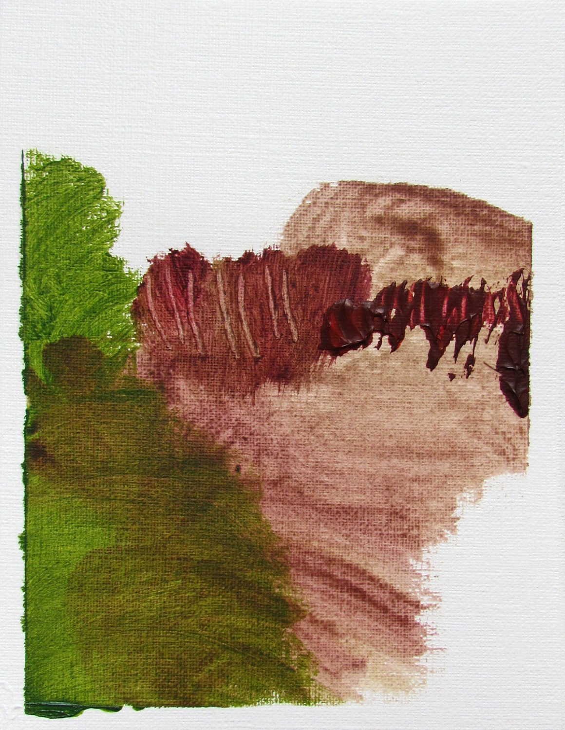 Minimalist Abstract Landscape Painting, 4.5 x 6" original art -- "Painting 141"