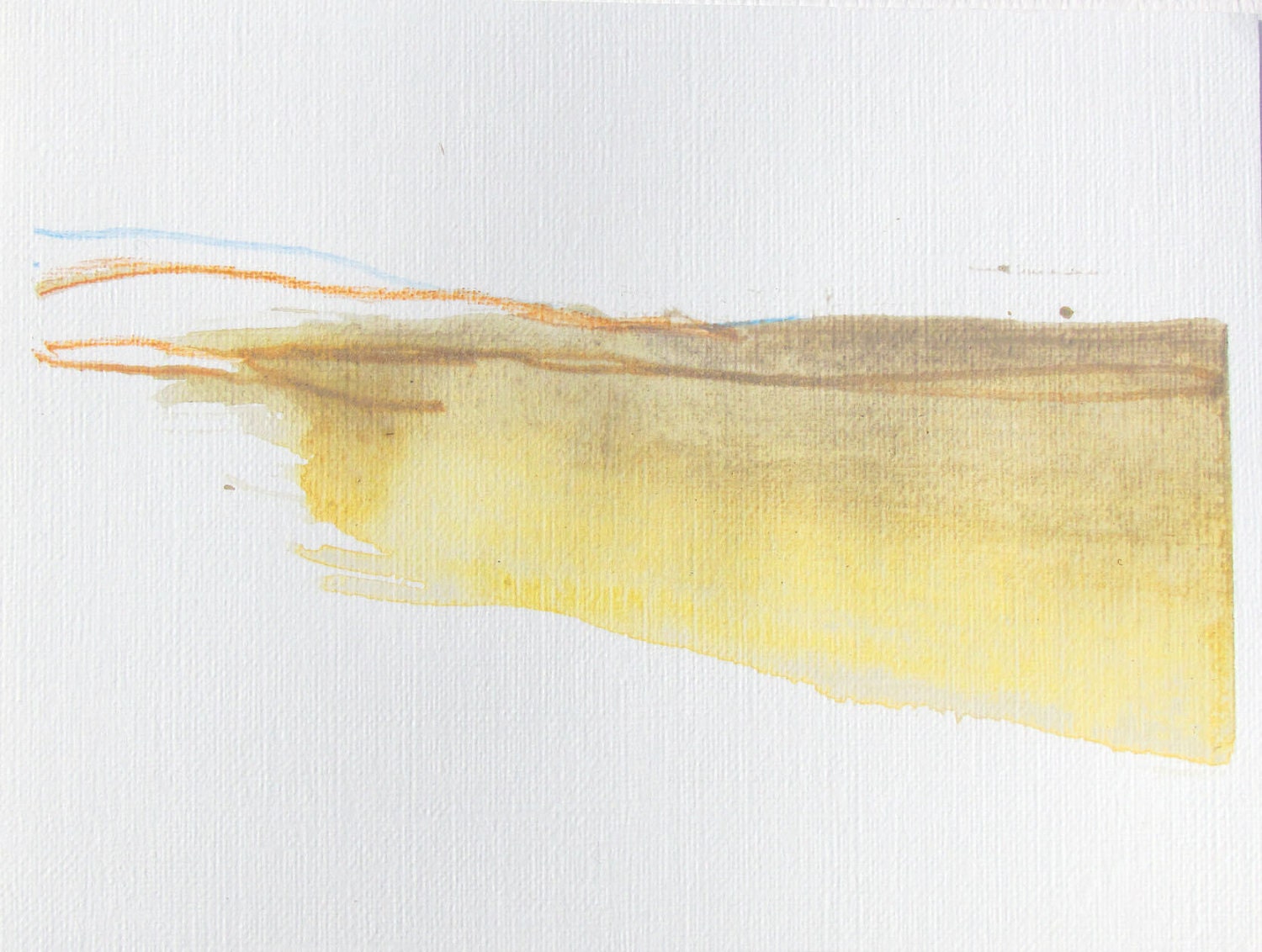 Minimal Small Abstract Painting, 4.5 x 6 original fine art -- "Painting 81" -- acrylic painting on paper