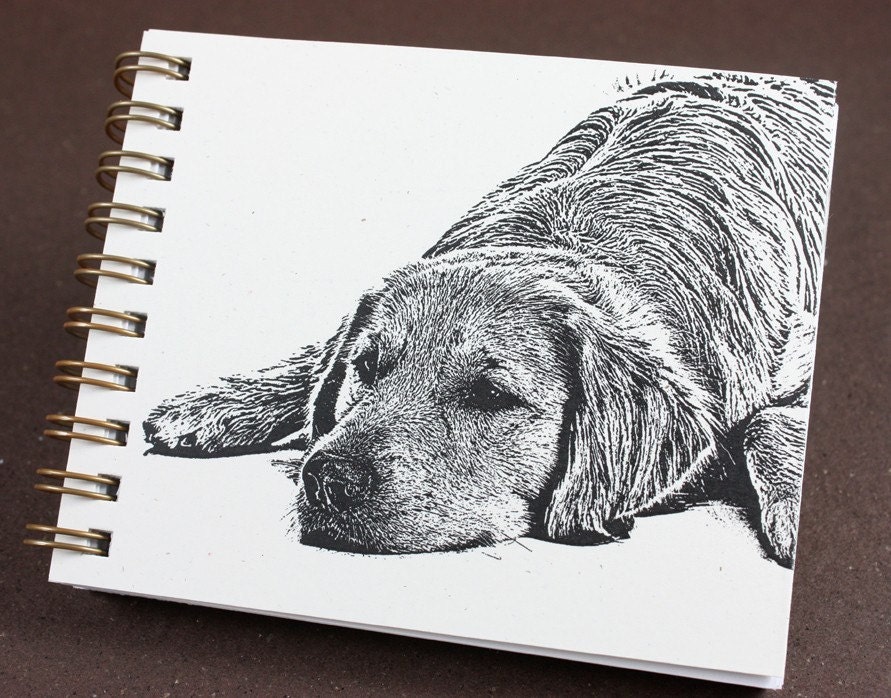 Mini Journal - Golden Retriever in Black