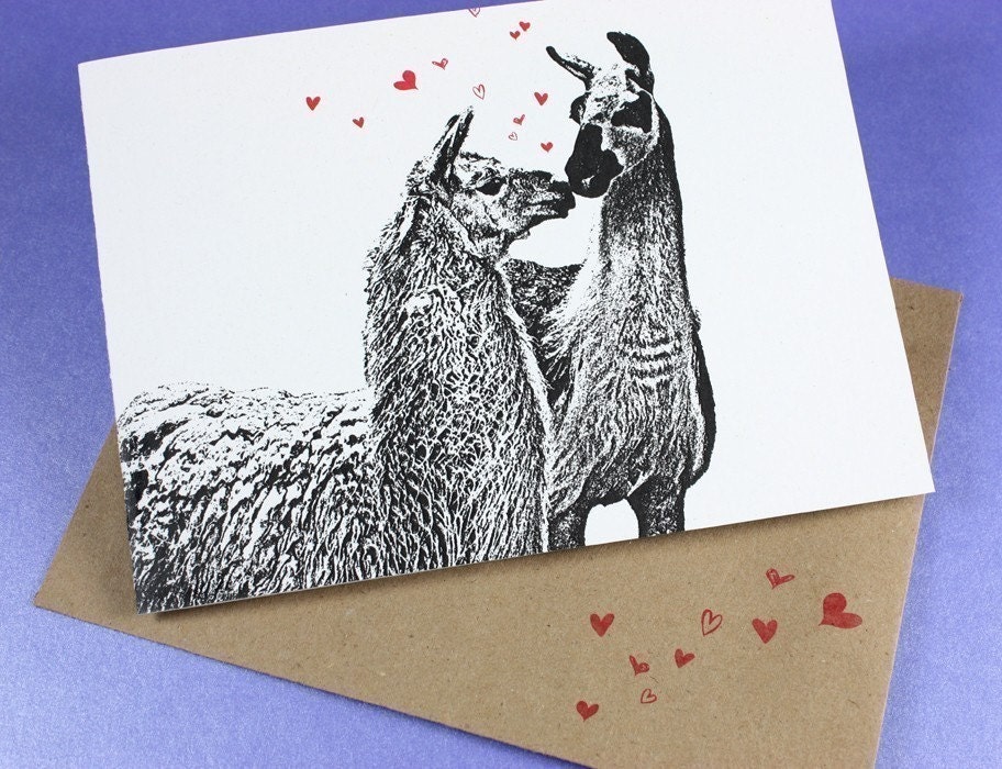 Whole LLAMA Love - Valentine or Anytime Greeting Card