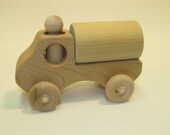 All Natural eco friendly wooden tanker truck with person