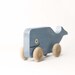 Whale Rollimal - a baby - toddler wooden toy animal