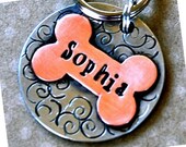 Pet id tag / Sophia Multi Metal Bone