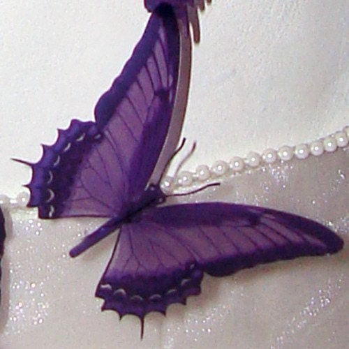PURPLE BUTTERFLIES 46 Multi Sized 3D Wedding Birthday Cake Topper Weddings Decoration Amethyst
